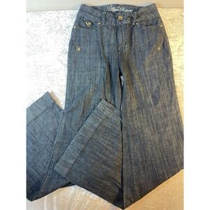 Vintage Y2K Apple Bottoms Jeans Womens 28x33 Bootcut Flare Gold Embroidered